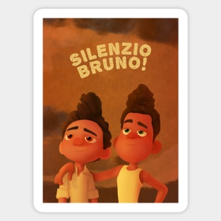 Silenzio Bruno! (Luca and Alberto) - Luca Movie Sticker